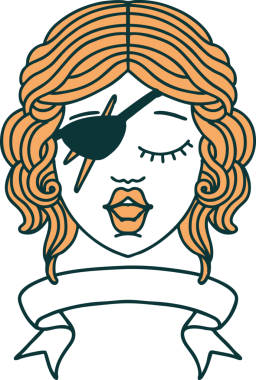 Retro Dövme Tarzı İnsan Rogue karakteri Bir insan tarafından çizilmiş pankartıyla