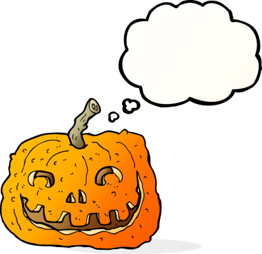 Bir insan tarafından çizilmiş balkabağı.