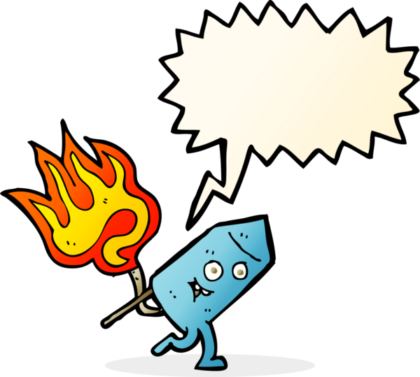 bir insan tarafından çizilmiş komik bir havai fişek karakteri.