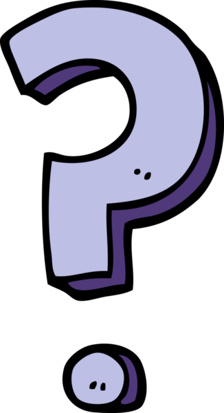 Bir insan tarafından çizilmiş soru işareti.