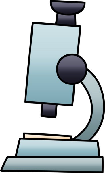 Bir insan tarafından çizilmiş bir mikroskobun gölgelenmiş karikatürü.