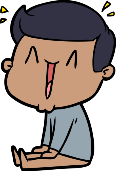 Bir insan tarafından çizilmiş mutlu bir adam.