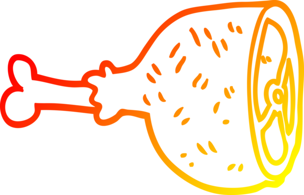 Bir insan tarafından çizilen et ekleminin sıcak çizgi çizimi