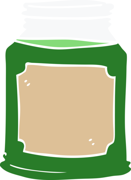 Bir insan tarafından çizilmiş kavanoza karalama sıvısı.