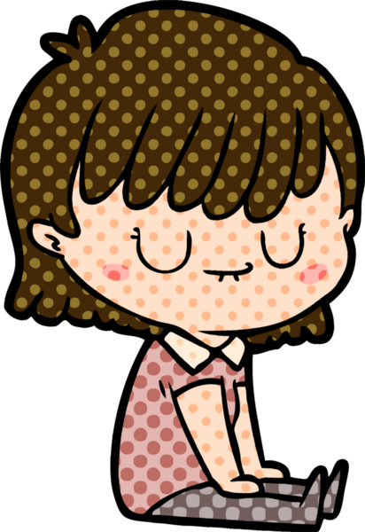 Bir insan tarafından çizilmiş karikatür kadın.