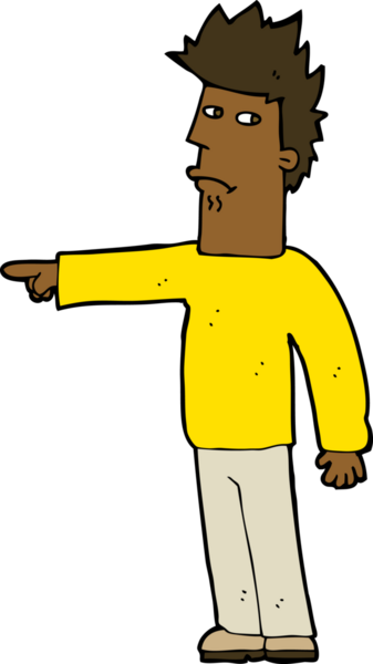 Bir insan tarafından çizilmiş çizgi filmci.