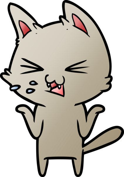 Bir insan tarafından çizilmiş kedi tıslaması.