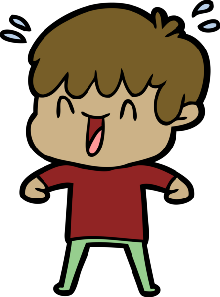 Bir insan tarafından çizilmiş gülen çocuk.