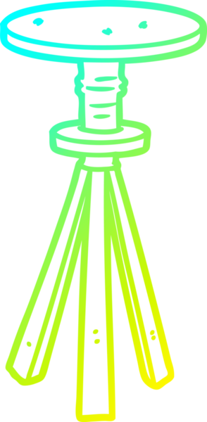 Bir insan tarafından çizilen çizgi film taburesinin soğuk gradyan çizgisi.