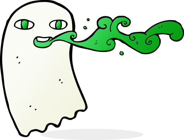 Bir insan tarafından çizilmiş iğrenç bir hayalet.