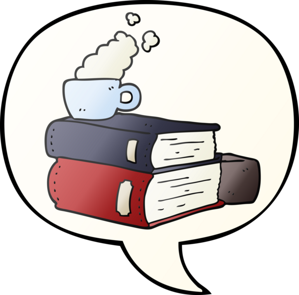 Çizgi romanlar ve konuşma baloncuklu kahve fincanı bir insan tarafından çizilmiş.