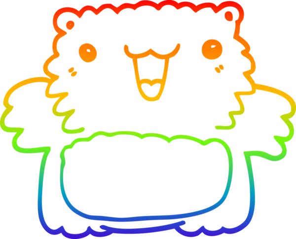 gökkuşağı gradyan çizgi çizimi bir insan tarafından çizilmiş bir çizgi ayı