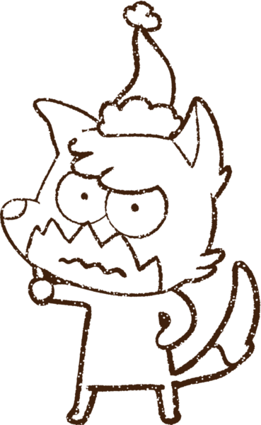 Bir insan tarafından çizilen Noel Kurdu Kömürü