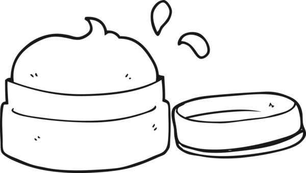 Bir insan tarafından çizilmiş siyah beyaz yüz kremi.