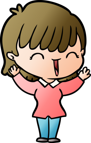 Bir insan tarafından çizilmiş karikatür kadın.