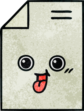 Bir insan tarafından çizilmiş bir kağıdın retro grunge desen karikatürü