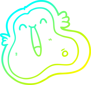 Bir insan tarafından çizilmiş soğuk gradyan çizgi çizimi.