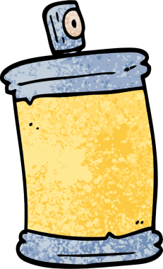 Bir insan tarafından çizilmiş grunge desenli çizgi film spreyi.