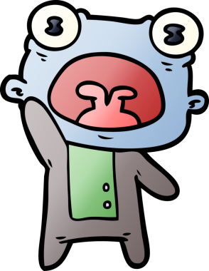 Bir insan tarafından çizilmiş garip uzaylı dalgaları.