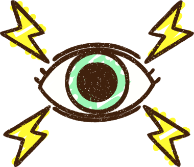 Bir insan tarafından çizilen Doğaüstü Göz Tebeşiri