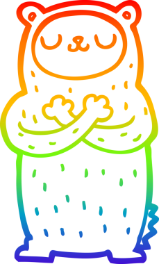 gökkuşağı gradyan çizgi çizimi bir insan tarafından çizilmiş bir çizgi ayı