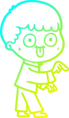 Bir insan tarafından çizilmiş soğuk çizgi çizgi film karakteri.