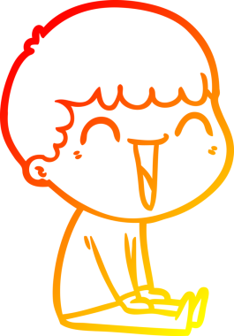 Bir insan tarafından çizilmiş mutlu bir adamın çizgi çizimi.