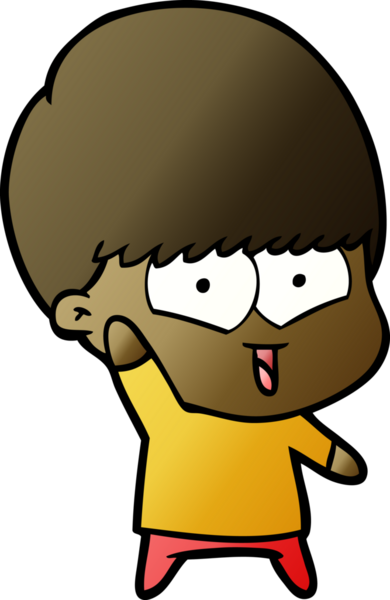 Bir insan tarafından çizilmiş mutlu çocuk çizgi filmi.