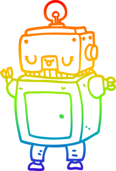 gökkuşağı gradyan çizgisi bir insan tarafından çizilmiş robot çizgi