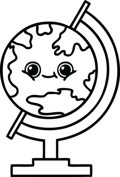 Bir insan tarafından çizilmiş dünyanın karikatürü.