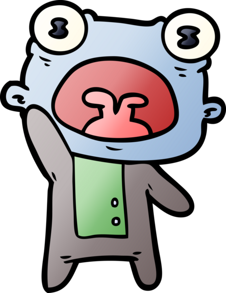 Bir insan tarafından çizilmiş garip uzaylı dalgaları.