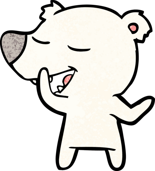 Bir insan tarafından çizilmiş kutup ayısı karikatürü