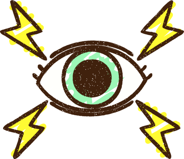 Bir insan tarafından çizilen Doğaüstü Göz Tebeşiri