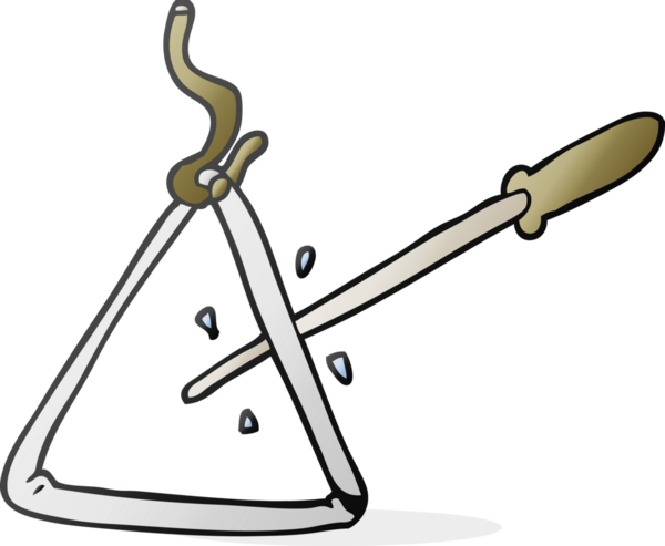 Bir insan tarafından çizilmiş serbest çizgi film üçgeni