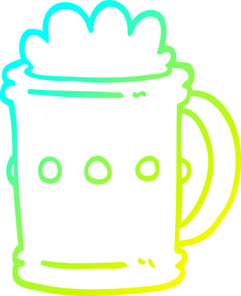 Bir insan tarafından çizilmiş bira karikatürü çizimi.