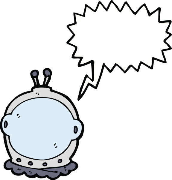 Bir insan tarafından çizilmiş konuşma balonu olan astronot miğferi.