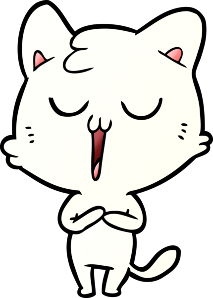 Bir insan tarafından çizilmiş çizgi film kedisi.