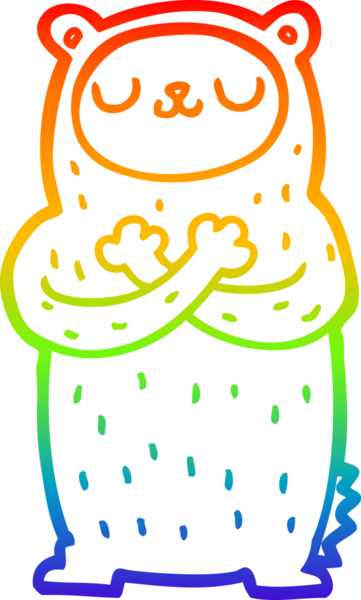 gökkuşağı gradyan çizgi çizimi bir insan tarafından çizilmiş bir çizgi ayı