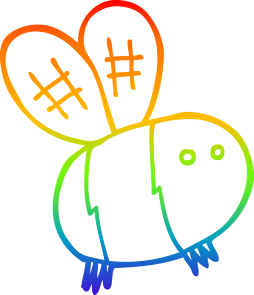 gökkuşağı gradyan çizgi çizimi bir insan tarafından çizilmiş çizgi bir arı