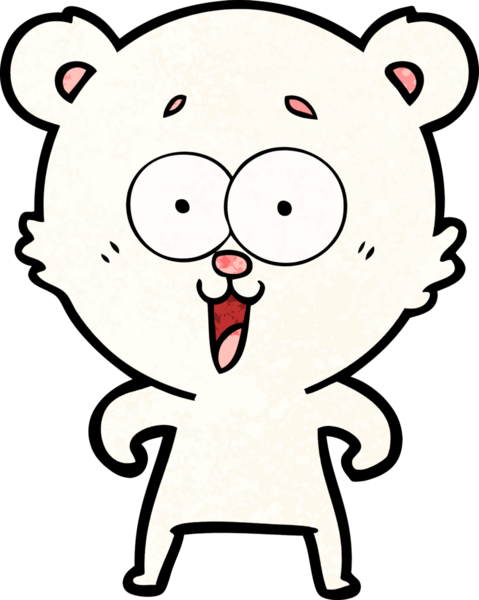 Bir insan tarafından çizilmiş kutup ayısı karikatürü