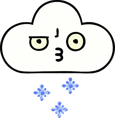 Bir insan tarafından çizilmiş bir kar bulutu çizgi filmi.