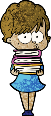 Bir insan tarafından çizilmiş karikatür kadın.