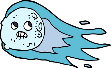 karikatür endişeli kuyruklu yıldız bir insan tarafından çizildi