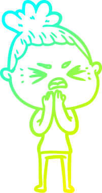 Bir insan tarafından çizilmiş kızgın bir karikatür çizimi.