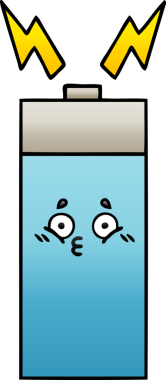 Bir insan tarafından çizilen bataryanın gölgelenmiş karikatürü