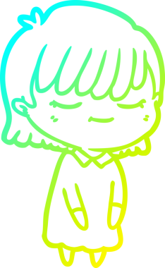 Bir insan tarafından çizilmiş bir karikatür kadın çizimi.