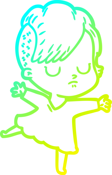 Bir insan tarafından çizilmiş bir karikatür kadın çizimi.