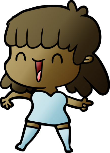 Bir insan tarafından çizilmiş karikatür kadın.