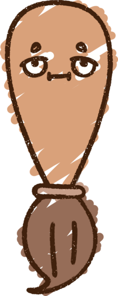 Bir insan tarafından çizilmiş Boya Fırçası Tebeşiri