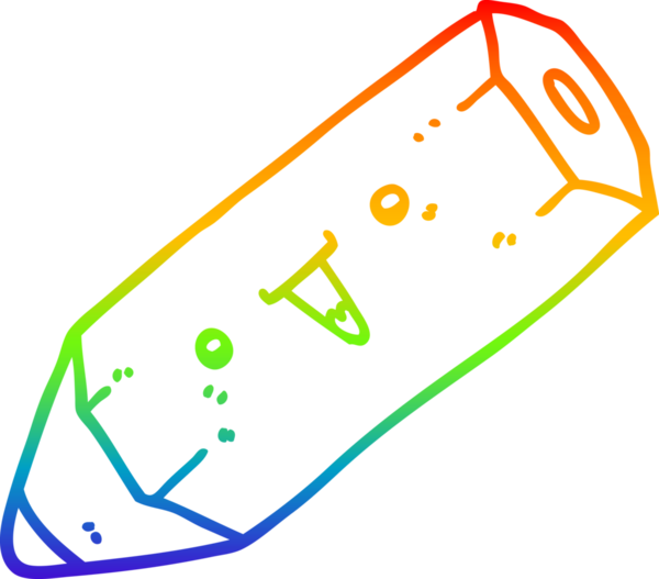 gökkuşağı gradyan çizgisi bir insan tarafından çizilmiş şirin bir çizgi kalem çizimi